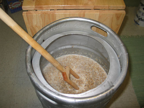 stirring mash